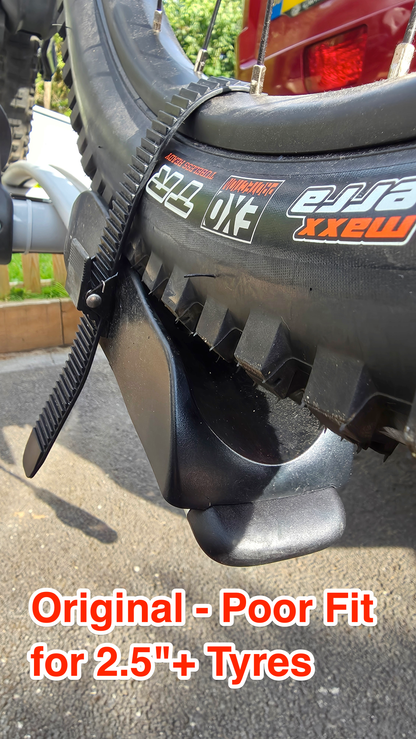 CC3DD Heavy-Duty Wide Wheel & Tyre Holder Adapters for Maypole Towbar Bike Racks / Cycle Carriers - Ideal for eMTB (Pair)