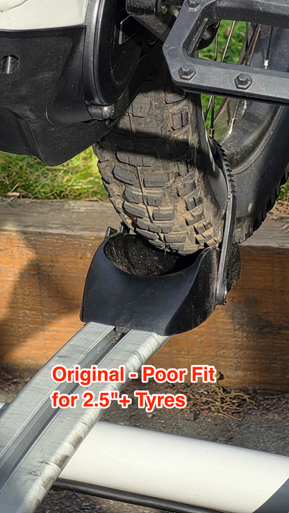 CC3DD Heavy-Duty Wide Wheel & Tyre Holder Adapters for Maypole Towbar Bike Racks / Cycle Carriers - Ideal for eMTB (Pair)