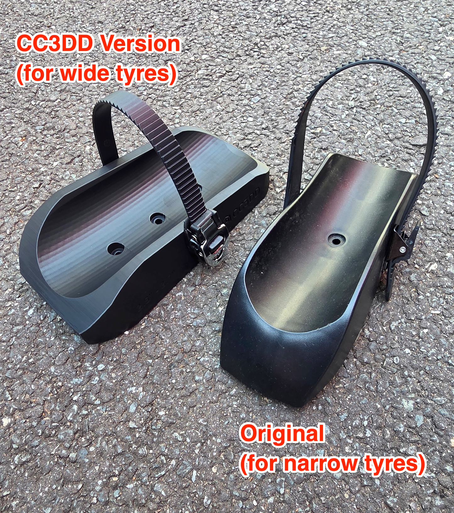 CC3DD Heavy-Duty Wide Wheel & Tyre Holder Adapters for Maypole Towbar Bike Racks / Cycle Carriers - Ideal for eMTB (Pair)