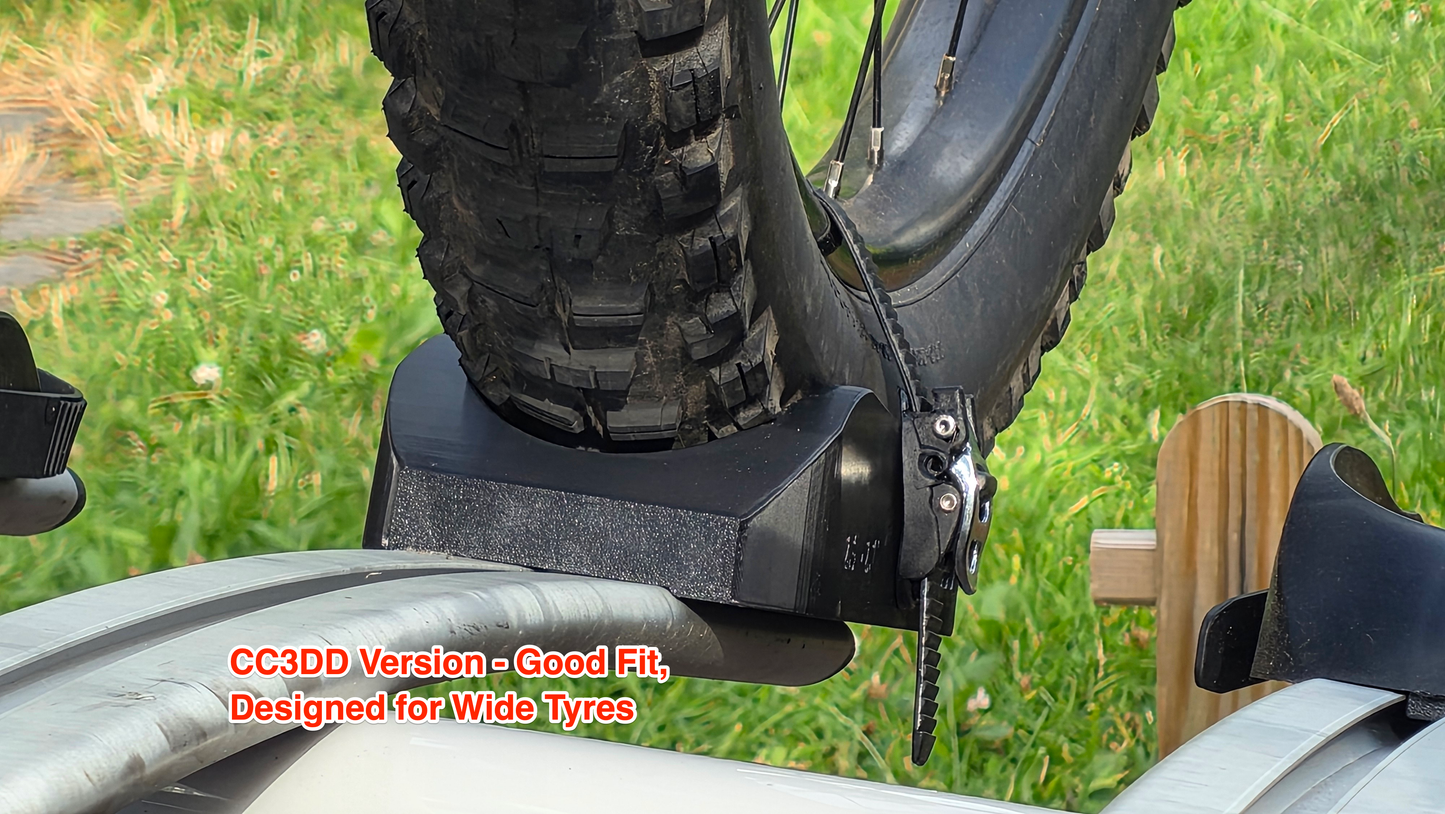 CC3DD Heavy-Duty Wide Wheel & Tyre Holder Adapters for Maypole Towbar Bike Racks / Cycle Carriers - Ideal for eMTB (Pair)