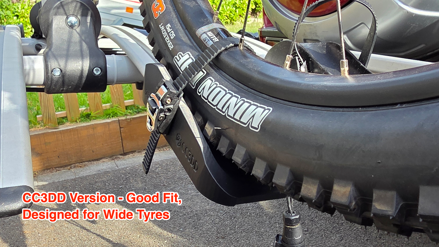 CC3DD Heavy-Duty Wide Wheel & Tyre Holder Adapters for Maypole Towbar Bike Racks / Cycle Carriers - Ideal for eMTB (Pair)