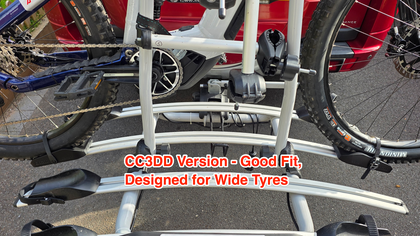 CC3DD Heavy-Duty Wide Wheel & Tyre Holder Adapters for Maypole Towbar Bike Racks / Cycle Carriers - Ideal for eMTB (Pair)