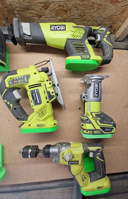 CC3DD Wall Mount Bundle for Ryobi One+ Tools (2x90,1xGrinder,1xFlat,1xDual Batt)